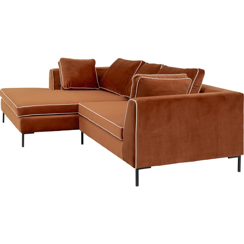 Canapé angle Gianni Pipe marron 290cm gauche