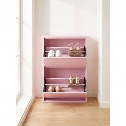 Schoenenkast Caruso Double roze Kare Design