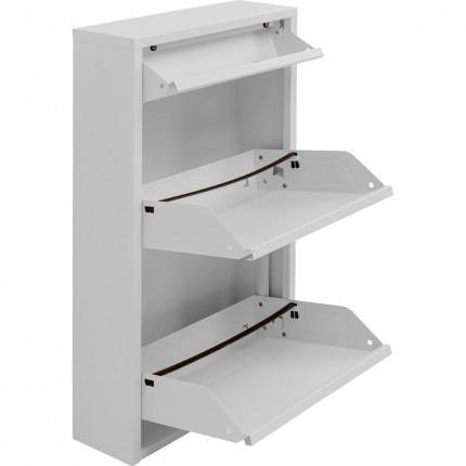 Schoenenkast Caruso wit 2+1 laden Kare Design