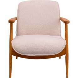 Scandinavische fauteuil van beige stof en eikenhout - Susan - Kare Design