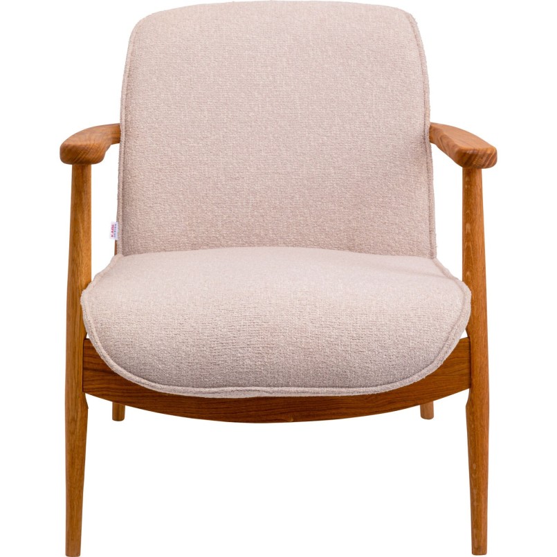 Scandinavische fauteuil van beige stof en eikenhout - Susan - Kare Design