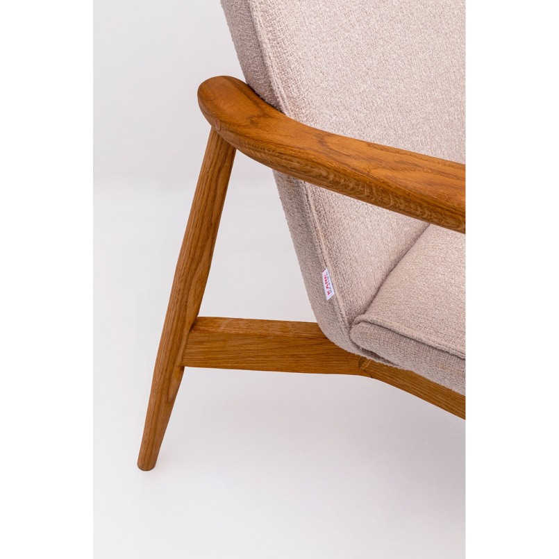 Scandinavian armchair in beige fabric and oak - Susan - Kare Design