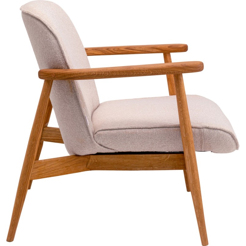 Scandinavische fauteuil van beige stof en eikenhout - Susan - Kare Design