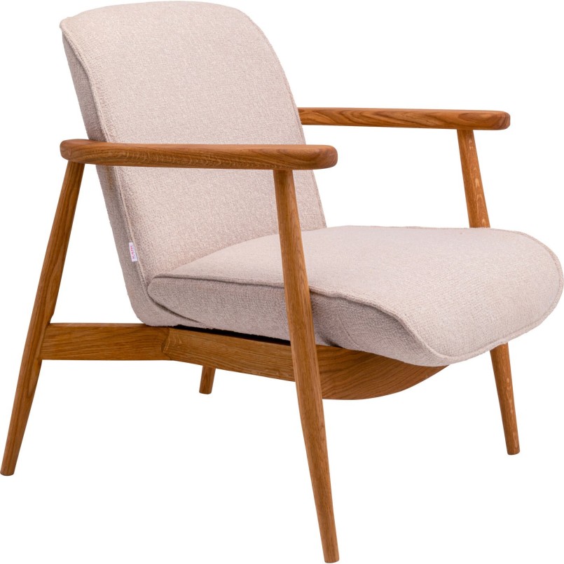Scandinavian armchair in beige fabric and oak - Susan - Kare Design