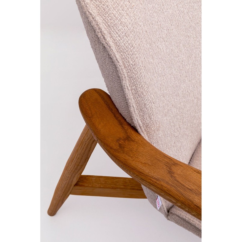 Scandinavian armchair in beige fabric and oak - Susan - Kare Design
