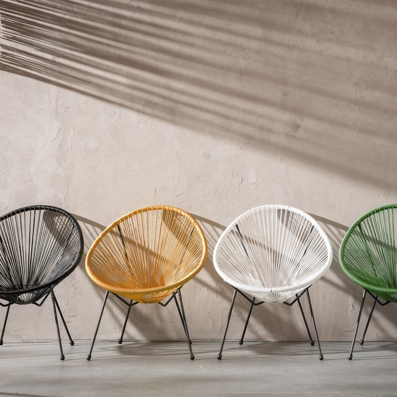 Yellow garden armchair - Acapulco - Kare Design