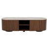 Brown TV Stand with Stoneware Top - Ruben - Kare Design