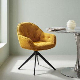Bureaustoel met gele armleuningen - Carlito Mesh - Kare Design