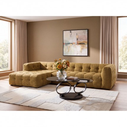 Hoekbank Salamanca goudbruin links Kare Design