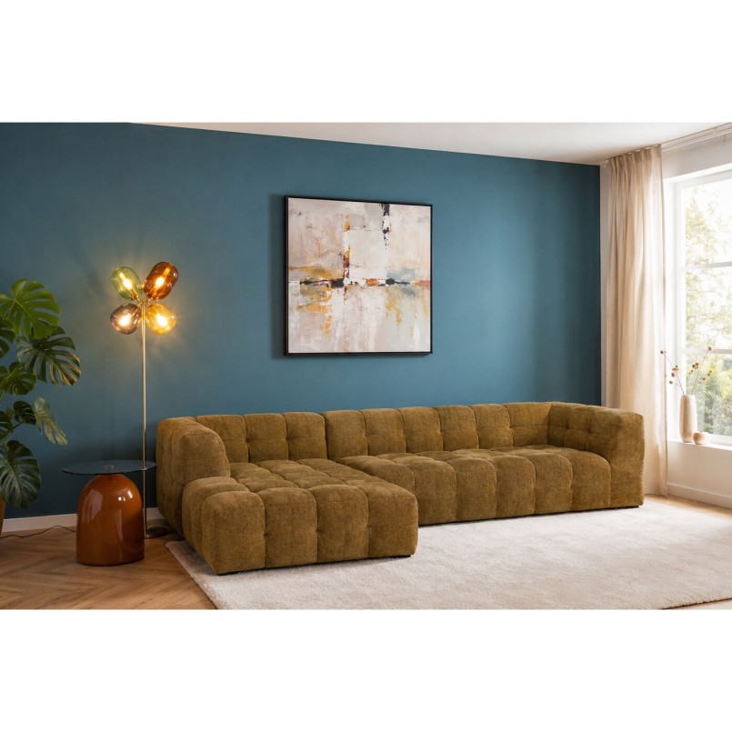Left corner sofa in ochre velvet - Salamanca - Kare Design