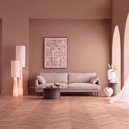 Sofa Edna 3-Zits creme Kare Design