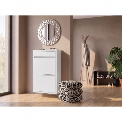 Schoenenkast Caruso wit 2+1 laden Kare Design