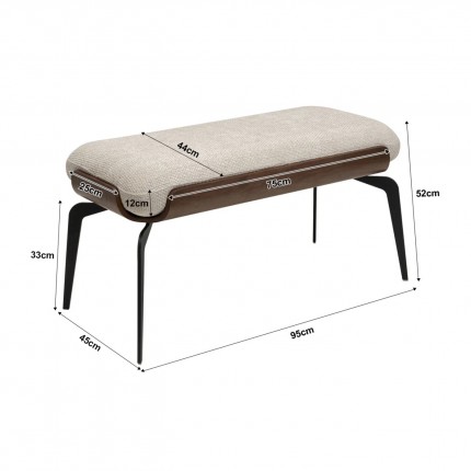 Bench Marc 95cm Kare Design