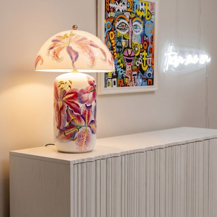 Tafellamp roze lelies Kare Design