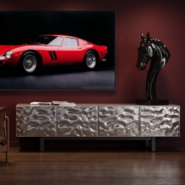 TV-meubel in structuurchroom - Caldera - Kare Design
