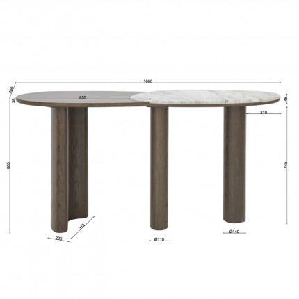 Console Suri 160x81cm Kare Design