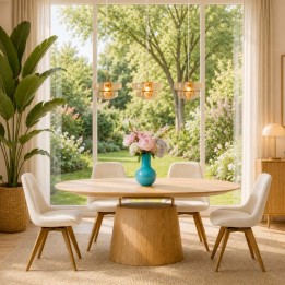 Uitschuifbare Eettafel Benvenuto ovaal eik Kare Design