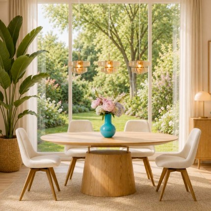 Extension Table Benvenuto oval oak Kare Design