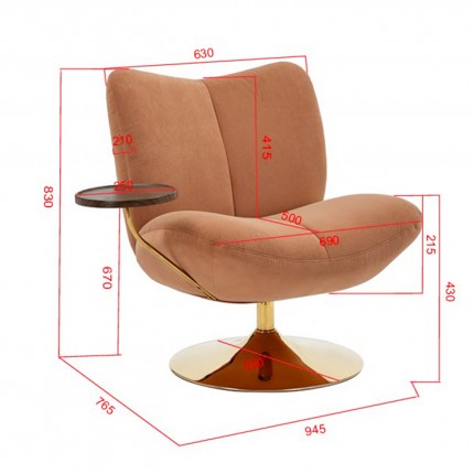 Swivel Chair Pigalle Kare Design