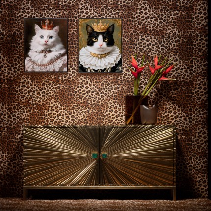 Schilderij prinses kat wit 40x50cm Kare Design