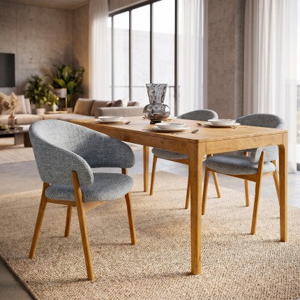Chair with armrests August Melange blue Kare Design