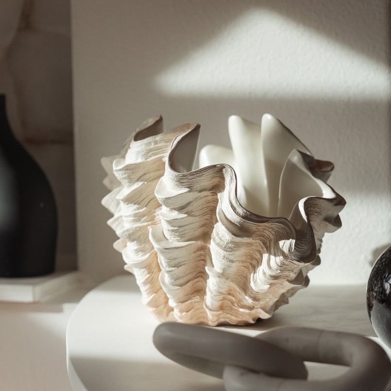 Witte schelpenvaas - Concha - Kare Design