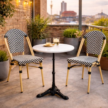 Table Bistrot round Ø60cm white marble Kare Design