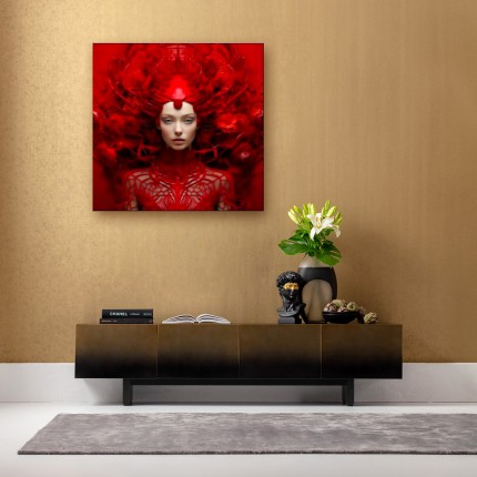 Wandfoto rode muze 120x120cm Kare Design