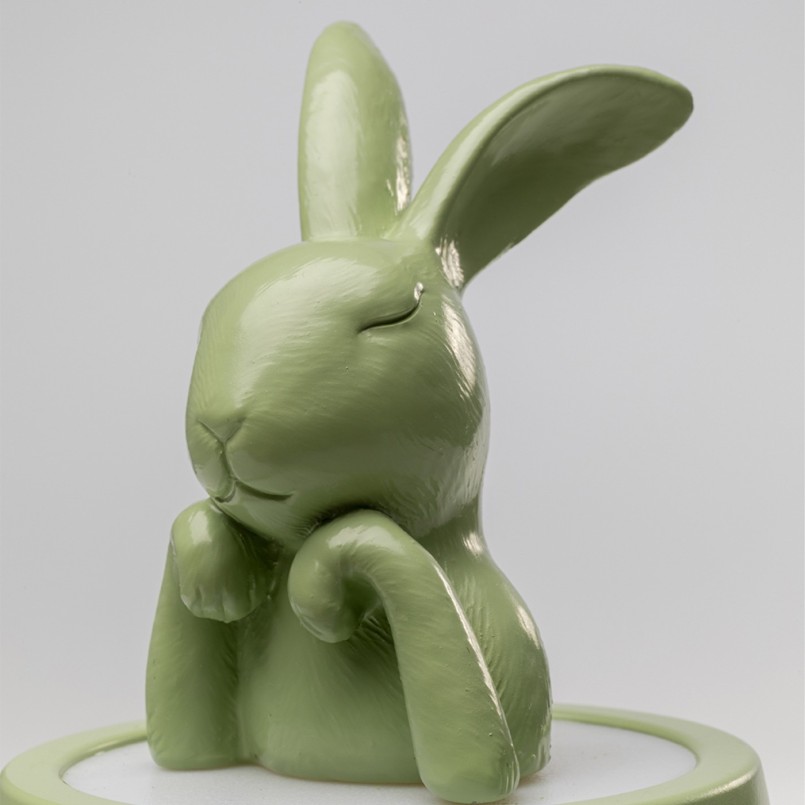 Table Lamp Animal rabbit LED 29cm green matcha Kare Design