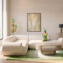 Corner Sofa Soft beige left Kare Design