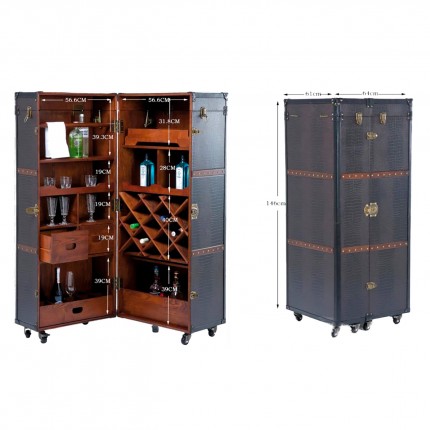 Bar suitcase Globetrotter croco 153cm Kare Design