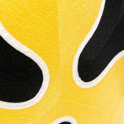 Cushion Icon flower black and yellow Kare Design