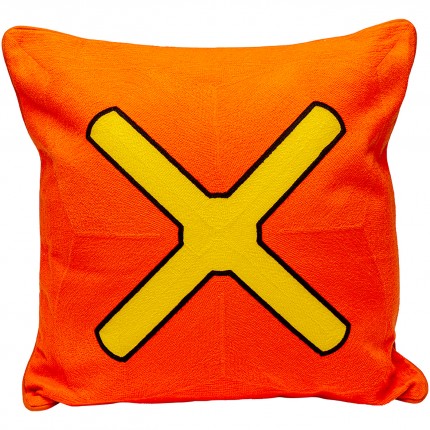 Kussen Icon kruis oranje en geel Kare Design