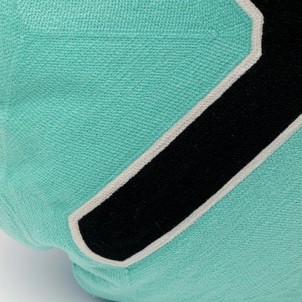 Cushion Icon cross turquoise and black Kare Design