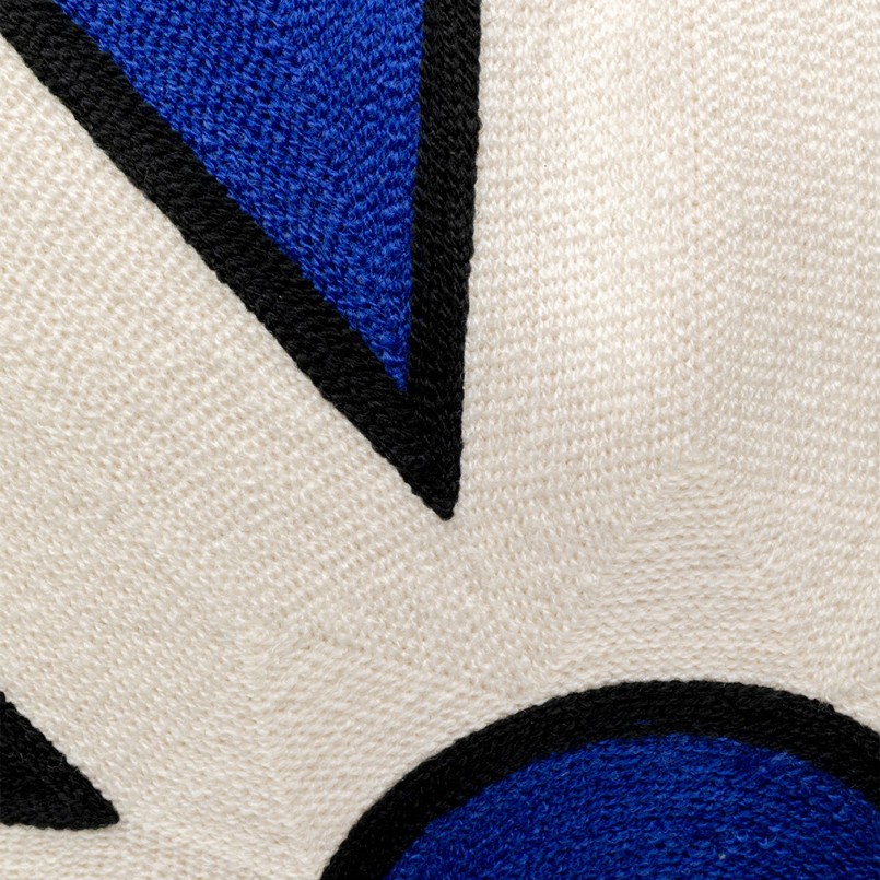 Kussen Icon ster blauw en wit Kare Design