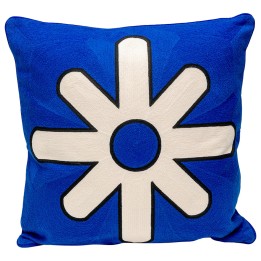 Cushion Icon star blue and white Kare Design
