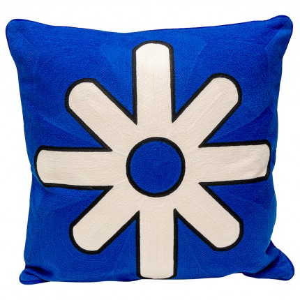 Kussen Icon ster blauw en wit Kare Design