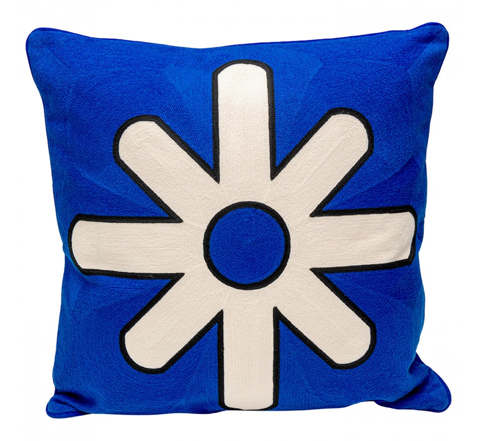 Kussen Icon ster blauw en wit Kare Design