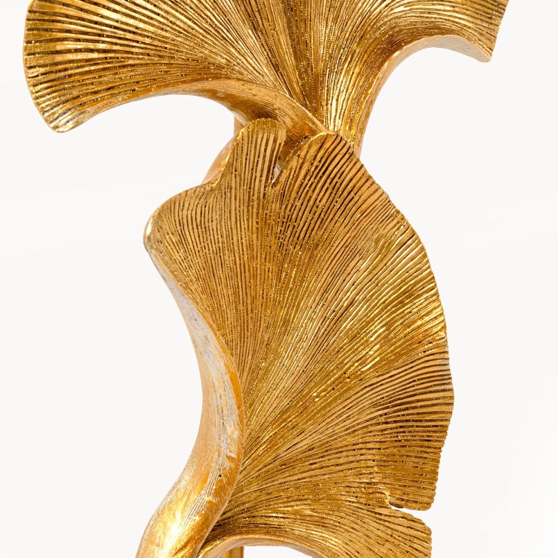 Vloerlamp ginkgobladeren 129cm goud Kare Design