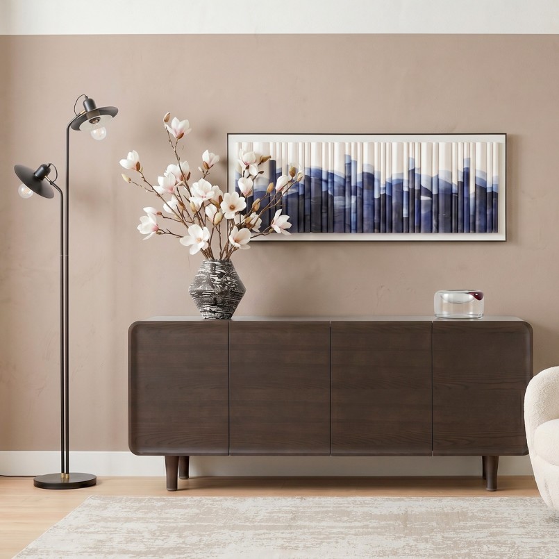Zwarte industriële vloerlamp - Luidspreker - Kare Design