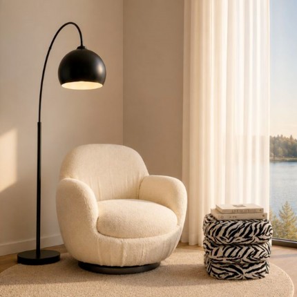 Vloerlamp Lounge 175cm zwart Kare Design