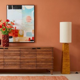 Vloerlamp Siena oranje 124cm Kare Design