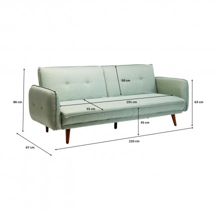 Sofa Bed Lizzy green Kare Design