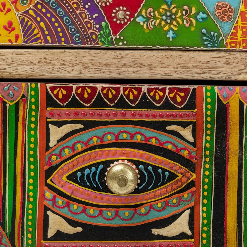 Coloured ethnic chest of drawers - Paradise - Kare Design