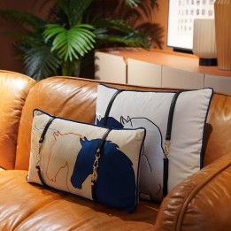 Beige horse head cushion - Kare Design