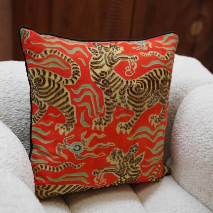Kussen oranje tijgers Kare Design