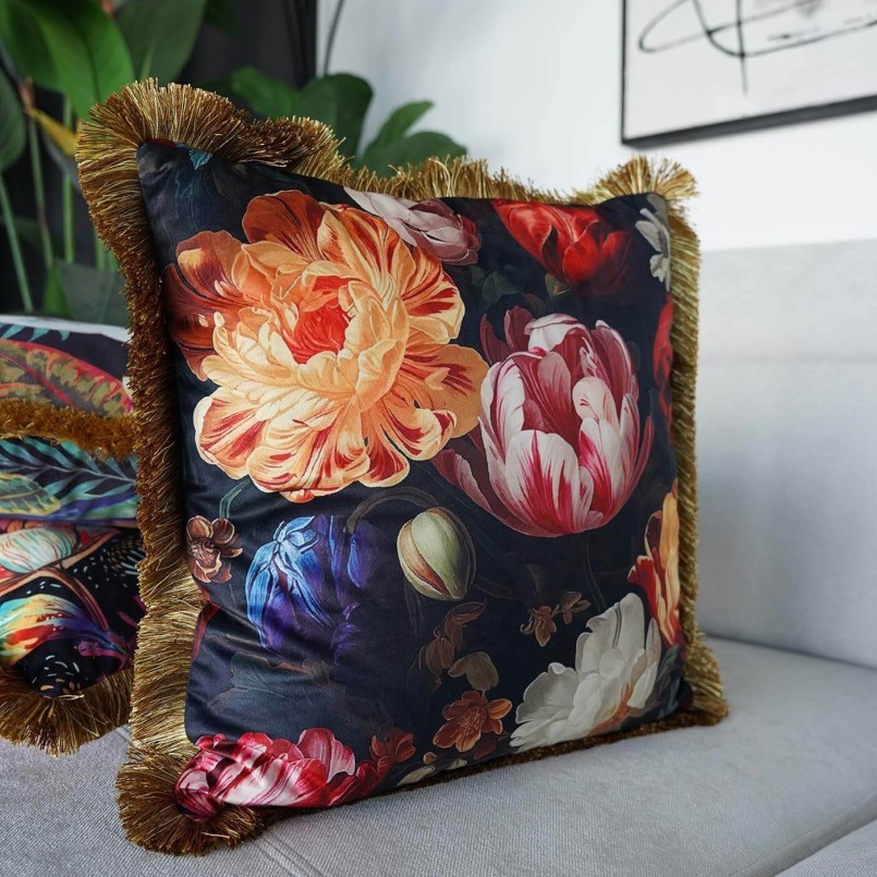 Cushion Fringe peony Kare Design