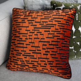 Cushion Suono orange and black Kare Design