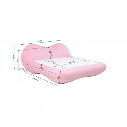 Bed Fluid Dreams 180x200cm roze Kare Design