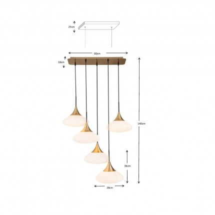 Hanglamp Gocce 70cm Kare Design